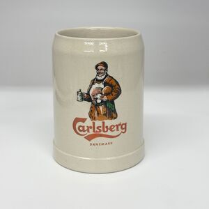 Vtg Carlsberg Danmark Beer Stein Mug 0.5L GERZ W Germany Stoneware Breweriana